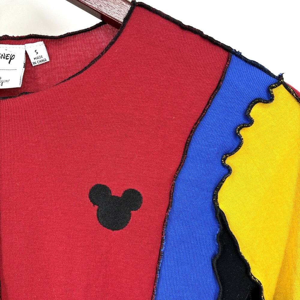 Samii Ryan Disney Mickey Mouse Colorblock Long Sleeve Top Sz Small Park Rare HTF - Picture 5 of 9